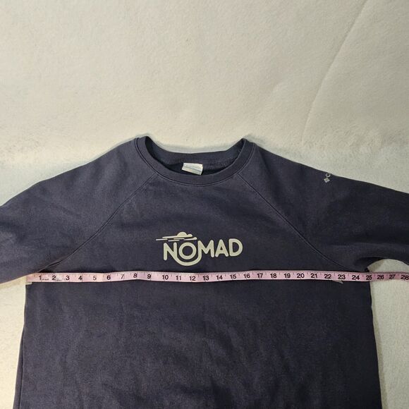 COLUMBIA Navy Blue Sweatshirt "NOMAD" Sz 1X - Picture 3 of 4